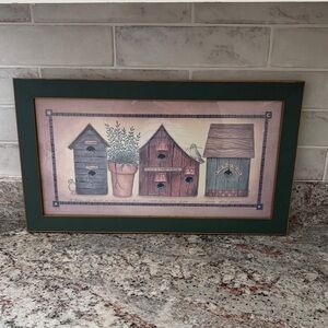 Framed Birdhouse Wall Art